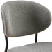 Grey Boucle Fabric Dining Chairs Set of 4, Mid-Century Modern Dining Chairs, Kitchen Dining Room Chairs, Curved BackrestUpholstered Boucle Dining Chair with Black Metal Legs - DTYStore