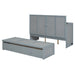 Queen Size Murphy Bed with USB Port and a Large Drawer, Gray - DTYStore