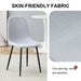 Comfortable Linen-Cotton Dining Chair Set - Four Pieces in Light Gray.Integrated Seat and Backrest,Linen-Cotton Material,Modern Home Matching. - DTYStore
