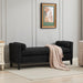 66.34"W Elegant Upholstered Bench,Daybed, Ottoman with Wood Legs & 2 Bolster Pillows for End of Bed, Bedroom, Living Room, Entryway,Black Boucle - DTYStore