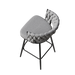 360°Swivel Bar Chairs set of 2, equipped with soft cushioned backrest counter stool, metal leg modern luxury kitchen chair, suitable for family dining, kitchen island - DTYStore
