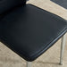 6 black dining chairs. Modern chairs from the Middle Ages. Made of PU material cushion and silver metal legs. Suitable for restaurants and living rooms - DTYStore