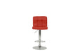 BAR STOOL in Red, Chrome - DTYStore