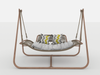 Hammock Swing Chair with Stand for Indoor,Outdoor, Anti-Rust Wood-Colored Frame 570 lbs Capacity with Cushion Oversized Double Hammock Chair for Patio Balcony Bedroom Ban on Amazon(OLD W1132P155978) - DTYStore