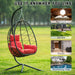 Egg Chair with Stand Indoor Outdoor Swing Chair Patio Wicker Hanging Egg Chair Hanging Basket Chair Hammock Chair with Stand for Bedroom Living Room Balcony - DTYStore