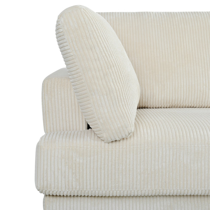 U_Style Modular Sectional Sofa with Ottoman L Shaped Corner Sectional for Living Room, Office, Spacious Space(old sku: WY000373AAA)
