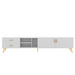 Modern TV Stand with 5 Champagne Legs - Durable, Stylish, Spacious Storage for TVs up to 77" - DTYStore