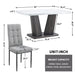 Linen Tufted Dining Room Chairs Set of 6, Accent Diner Chairs Upholstered Fabric Side Stylish Kitchen Chairs with Metal Legs and Padded Seat - Gray - DTYStore