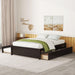 FULL BED WITH TWIN SIZE TRUNDLE AND TWO DRAWERS FOR ESPRESSO COLOR - DTYStore