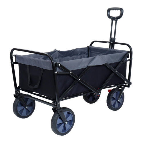 150L Collapsible Wagon Cart Foldable, Utility Garden Wagon with 360lbs Weight Capacity, Heavy Duty Portable Sport Wagon with Wheels for Outdoor, Grocery, Shopping - Image 8