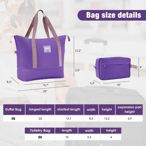 Softside Luggage Expandable 3 Piece Set Suitcase with Duffel Bag Upright Spinner Softshell Lightweight Luggage Travel Set - Image 68