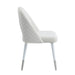 Zemirah White Velvet & White Gloss Finish Side Chair (Set of 2) - DTYStore