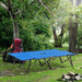 Outsunny 2 Person Folding Camping Cot for Adults, 50' Extra Wide Outdoor Portable Sleeping Cot with Carry Bag, Elevated Camping Bed, Beach Hiking, Blue - DTYStore