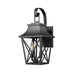 Black Outdoor Wall Lantern 2-Light, Large Outside Modern Wall Sconce Light Fixture, Industrial Porch Light Wall Mount with Glass, Waterproof Farmhouse Exterior Lamp Lighting (2 Pack)