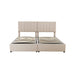 King Size Upholstered Platform Bed with a Hydraulic Storage System, Beige - DTYStore