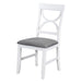 6-Piece Wood Dining Table Set Kitchen Table Set with Upholstered Bench and 4 Dining Chairs, Farmhouse Style,Gray+White - DTYStore