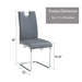 Modern Dining Chairs Set of 4, Side Dining Room/Kitchen Chairs, Faux Leather Upholstered Seat and Metal Legs Side Chairs, Grey - DTYStore