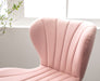 Ellston Upholstered Adjustable Swivel Barstools in Pink, Set of 2 - DTYStore