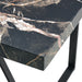 Table and chair set.Modern Black Marble Pattern MDF Dining Table Set - 55'x31.4' with 4 Extended Seat Cushion PU Dining Chairs.Black Cushion.Iron Pipe Spraying Chair Legs. - DTYStore