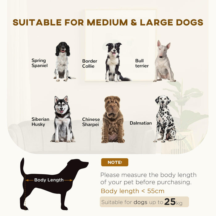 Velvet Large Dog Couch with Foam Cushioning, Soft and Cute Dog Bed with Pearl Design, Dog Sofa for Big and Medium Dogs, Charcoal Gray - DTYStore