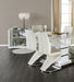 Contemporary Style Z-Shaped Chair Base 2pcs Dining Chairs White Leatherette Chrome Finish Side Chair Dining Room Furniture - DTYStore