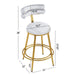 27.65'' Modern Counter Stools Set of 2,Light gray velvet Counter Stools with iron Frame,Soft back and cushion,Footrest,suitable for Kitchen/Bedroom/Dining Room - DTYStore