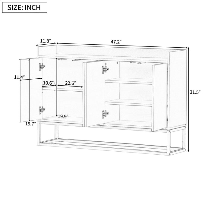 Modern Sideboard Elegant Buffet Cabinet with Large Storage Space for Dining Room, Entryway - DTYStore