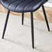 Table and chair set.Modern Black Marble Pattern MDF Dining Table Set - 55'x31.4' with 4 Extended Seat Cushion PU Dining Chairs.Black Cushion.Iron Pipe Spraying Chair Legs. - DTYStore