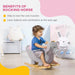 Baby Rocking Horse Elephant Rocking Chair Toddler Rocker Toy with Sound Wooden Base Seat Safety Belt for 1.5-3 Year Old, gray - DTYStore