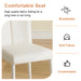 Modern minimalist dining chair, white PU leather curved back and seat cushion, white metal chair legs, suitable for dining room, bedroom, living room. A set of four chairs. 008 - DTYStore