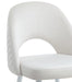 Zemirah White Velvet & White Gloss Finish Side Chair (Set of 2) - DTYStore