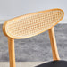 Cozy Natural Wood Color Rubberwood Dining Chair Set - 8 Pieces, Solid Wood and Rattan-Style Design, Small Curved Back, PU Cushion, And Beautiful Shape Match Perfectly With Any Room And Everyday Use. - DTYStore