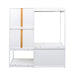 Wardrobe Closet, White Cabinet with Shelves, High wardrobe with 2 doors, some storage shelves,Large Clothing Storage with Hanging Rod for Bedroom, Living/Laundry Room - DTYStore