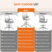 Drafting Tall Office Chair Ergonomic High Desk Chair with Flip-up Armrests - DTYStore