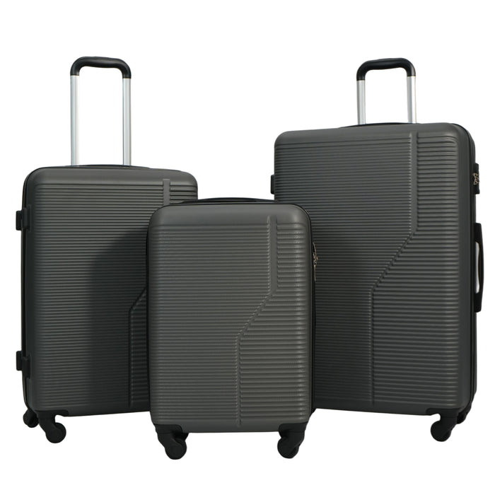 Durable ABS Hardshell Luggage Set with Spinner Wheels and TSA Lock, Lightweight
