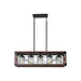 5-Light Retro Farmhouse Chandelier For Kitchen, Living room, Dining room Red and Black(No Bulbs) NEW SKU:W1340P206646 - DTYStore