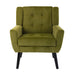 Modern Soft Velvet Material Ergonomics Accent Chair Living Room Chair Bedroom Chair Home Chair With Black Legs For Indoor Home - DTYStore