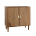 Walnut Wood Buffet Cabinet with Line Groove Design,Sideboard Buffet Cabinet With Storage,Multifunctional Accent Cabinet for Living Room,Entryway,Hallway,Office,Kitchen - DTYStore