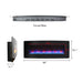 48 inch Curved Front Wall Mounted Electric Fireplace with remote and multi color flame & emberbed - DTYStore