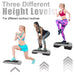 The Grey Aerobic Step Platform with 4 Risers Adjustable, Health Club Size Steppers for Exercise with risers for adjustable Home Workout, stair stepper for exercise and home gym - DTYStore