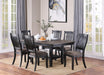Dark Coffee Fabric Upholstered Side Chairs, Black(Set of 2) - DTYStore