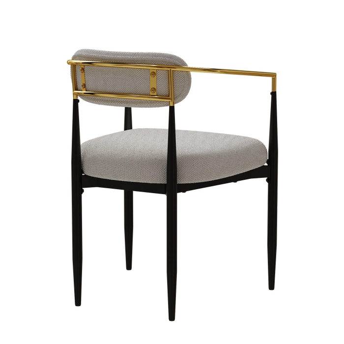 dining chairs set of 2 white , medieval modern dining chairs, teddy velvet chairs with metal legs, kitchen, easy to assemble suitable for home and office use Default -DTYStore