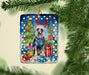 Chinese Crested Christmas Reindeer Porcelain Ornament Christmas Tree Hanging Decorations for Home Christmas Holiday, Rectangle, Gift, Multicolor - DTYStore