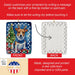 Jack Russell Terrier Christmas Reindeer Porcelain Ornament Christmas Tree Hanging Decorations for Home Christmas Holiday, Rectangle, Gift, Multicolor
