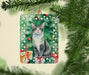 Ural Rex Cat By the Christmas Tree Porcelain Ornament Christmas Tree Hanging Decorations for Home Christmas Holiday, Rectangle, Gift, Multicolor - DTYStore