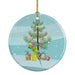 Ring-Necked Parakeet Merry Christmas Ceramic Ornament Christmas Tree Hanging Decorations for Home Christmas Holiday, Party, Gift, 3 in, Multicolor - DTYStore