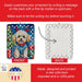 Maltipoo Christmas Reindeer Porcelain Ornament Christmas Tree Hanging Decorations for Home Christmas Holiday, Rectangle, Gift, Multicolor - DTYStore