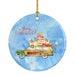 Merry Christmas Collie Ceramic Ornament Christmas Tree Hanging Decorations for Home Christmas Holiday, Party, Gift, 3 in, Multicolor - DTYStore