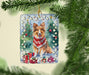 Sheltie Christmas Porcelain Ornament Christmas Tree Hanging Decorations for Home Christmas Holiday, Rectangle, Gift, Multicolor