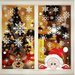 4 Sheets Christmas Window Clings Snowflake Snowman Moose Elk Pattern Window Decals Reusable Static Stickers For Christmas Holiday Birthday Home Decoration - DTYStore